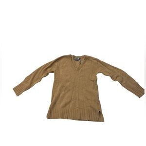 Anthropologie Sweater Camel Tan 100% Cashmere Casual Outdoors Pullover Size XS